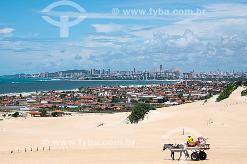  Genipapu Beach dunes with Natal city in the background  - Extremoz city - Rio Grande do Norte state (RN) - Brazil