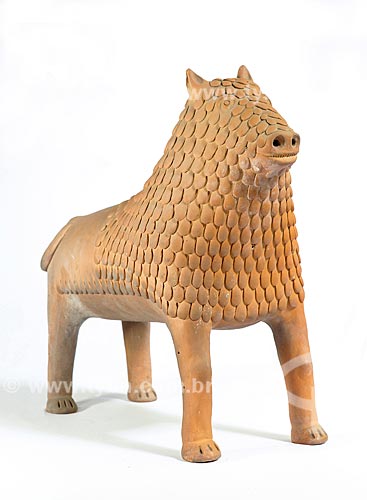  Clay lion by Master Nuca  - Tracunhaem city - Pernambuco state (PE) - Brazil