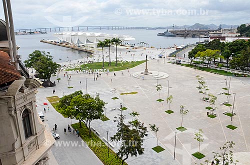  View of Mua Square and the Amanha Museum (Museum of Tomorrow) from Art Museum of Rio (MAR)  - Rio de Janeiro city - Rio de Janeiro state (RJ) - Brazil