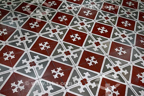 Detail of floor inside of the Public Library of the State of Amazonas (1910)  - Manaus city - Amazonas state (AM) - Brazil