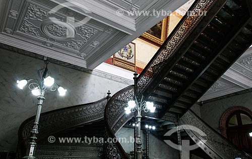  Detail of staircase - from Scotland - of Public Library of the State of Amazonas (1910)  - Manaus city - Amazonas state (AM) - Brazil