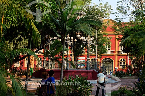  View of the Provincial Palace (1874) - now houses several museums - from Heliodoro Balbi Square - also known as Police Square  - Manaus city - Amazonas state (AM) - Brazil