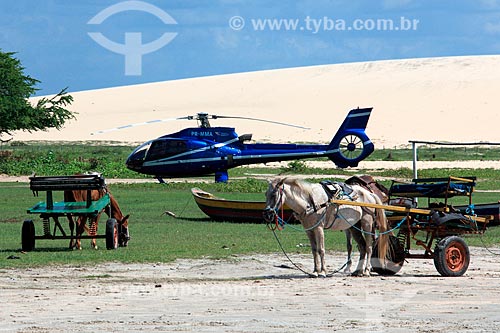  Wagon and helicopter - Jericoacoara Beach  - Jijoca de Jericoacoara city - Ceara state (CE) - Brazil