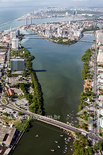  Aerial photo of Limoeiro Bridge over Beberibe River  - Recife city - Pernambuco state (PE) - Brazil