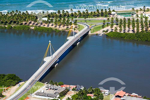  Aerial photo of the Arquiteto Wilson Campos Junior Bridge - also known as Paiva Bridge  - Cabo de Santo Agostinho city - Pernambuco state (PE) - Brazil