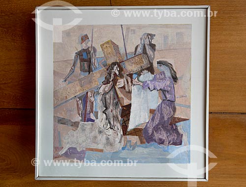  6th Stations of the Cross: Veronica wipes the face of Jesus - by Candido Portinari - Sao Francisco de Assis Church (1943) - also known as Pampulha Church  - Belo Horizonte city - Minas Gerais state (MG) - Brazil