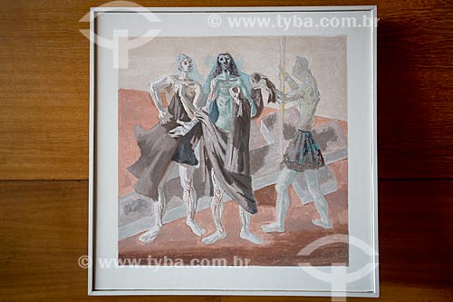  10th Stations of the Cross: Jesus is stripped of his garments - by Candido Portinari - Sao Francisco de Assis Church (1943) - also known as Pampulha Church  - Belo Horizonte city - Minas Gerais state (MG) - Brazil