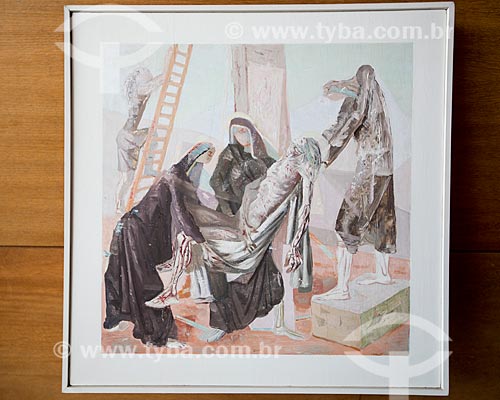  13th Stations of the Cross: Jesus is taken down from the cross - by Candido Portinari - Sao Francisco de Assis Church (1943) - also known as Pampulha Church  - Belo Horizonte city - Minas Gerais state (MG) - Brazil