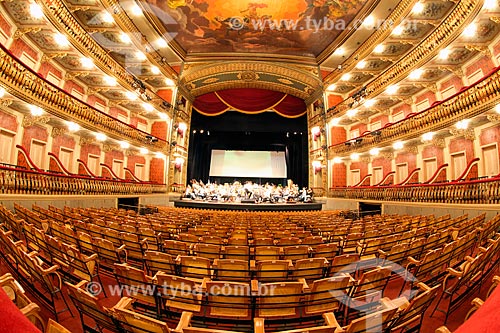  Stage of the Theatro da Paz (Peace Theater) - 1874  - Belem city - Para state (PA) - Brazil