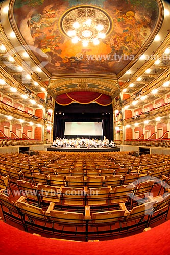  Stage of the Theatro da Paz (Peace Theater) - 1874  - Belem city - Para state (PA) - Brazil