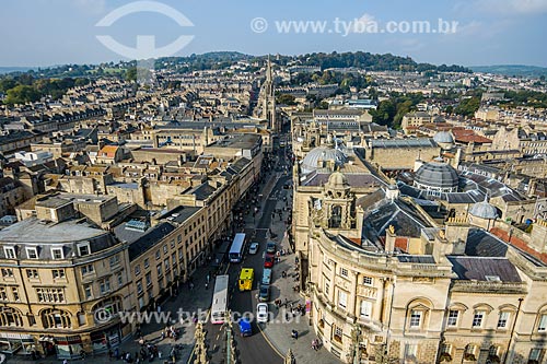  General view of the Bath city with the Bath Abbey (XVI century) in the background  - Bath city - Somerset ceremonial counties - England