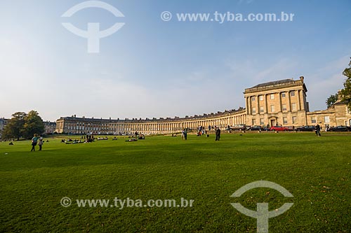  Royal Crescent - set of 30 houses built between 1767 and 1774, lined up in a crescent shape  - Bath city - Somerset ceremonial counties - England
