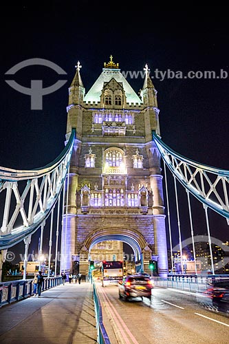  Transit of Tower Bridge (1894) at night  - London - Greater London - England