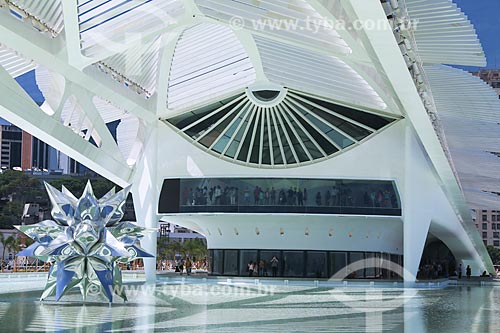  Sculpture Diamante Estrela Semente (Diamond Seed Star) by Frank Stella - water mirror of Amanha Museum (Museum of Tomorrow)  - Rio de Janeiro city - Rio de Janeiro state (RJ) - Brazil