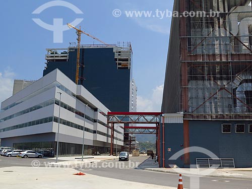  Construction site of the building of International Broadcasting Center - part of the Rio 2016 Olympic Park  - Rio de Janeiro city - Rio de Janeiro state (RJ) - Brazil