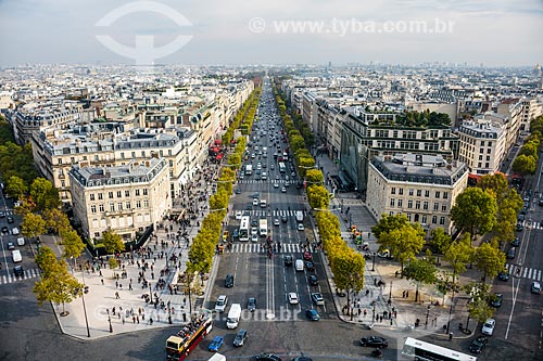  View of Avenue des Champs-Élysées from Arc de Triomphe  - Paris - Paris department - France
