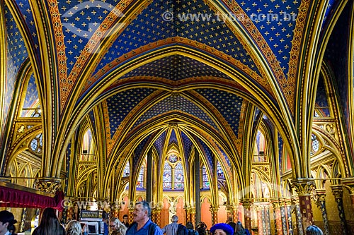  Inside of the Sainte-Chapelle (Holy Chapel) - 1248  - Paris - Paris department - France