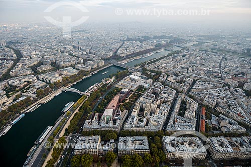  View of the Seine River from Eiffel Tower  - Paris - Paris department - France