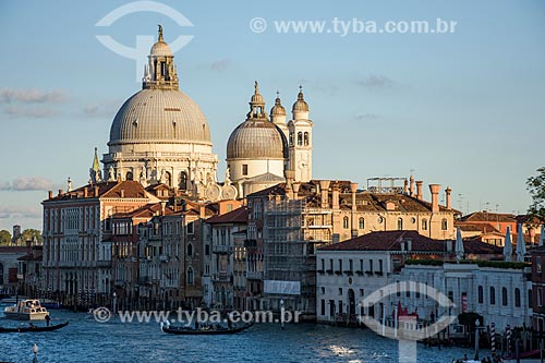  View of the Basilica di Santa Maria della Salute (Saint Mary of Health Basilica) - 1681 - from Venice Grand channel  - Venice - Venice province - Italy