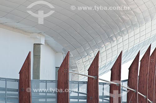  Detail of facade of the Carioca Arena 1 - part of the Rio 2016 Olympic Park  - Rio de Janeiro city - Rio de Janeiro state (RJ) - Brazil