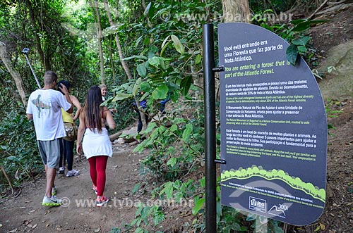  Plaque - Urca Mountain trail  - Rio de Janeiro city - Rio de Janeiro state (RJ) - Brazil