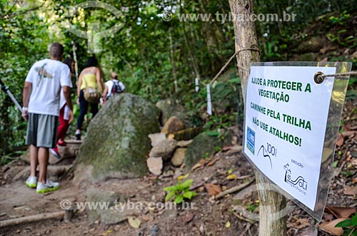  Plaque - Urca Mountain trail  - Rio de Janeiro city - Rio de Janeiro state (RJ) - Brazil