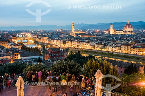  General view of the Florence city during the sunset  - Florence - Florence province - Italy