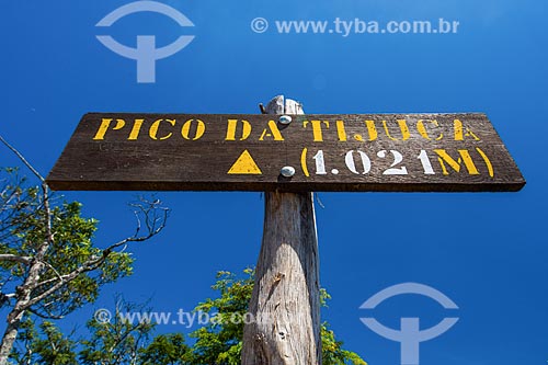  Plaque in trail to Tijuca Peak  - Rio de Janeiro city - Rio de Janeiro state (RJ) - Brazil