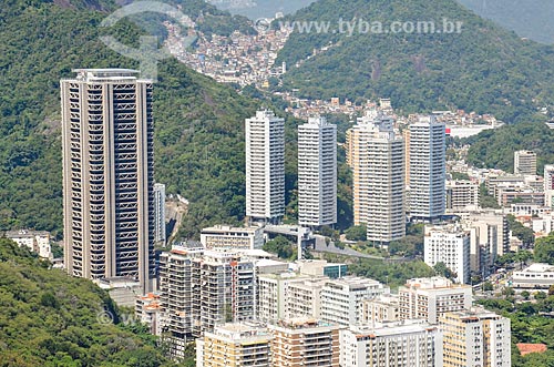  View of the buildings of Botafogo neighborhood from Urca Mountain with the Rio Sul Tower to the left  - Rio de Janeiro city - Rio de Janeiro state (RJ) - Brazil