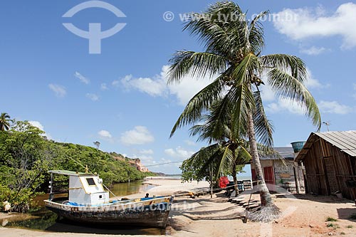  Berthed boat - Carapibus Beach  - Conde city - Paraiba state (PB) - Brazil