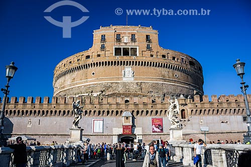  Facade of the Castel SantAngelo (Castle of the Holy Angel) - also known as Mausoleum of Hadrian  - Castel SantAngelo city - Rieti province - Italy