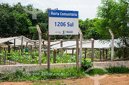  Community garden of the 1206 block south  - Palmas city - Tocantins state (TO) - Brazil