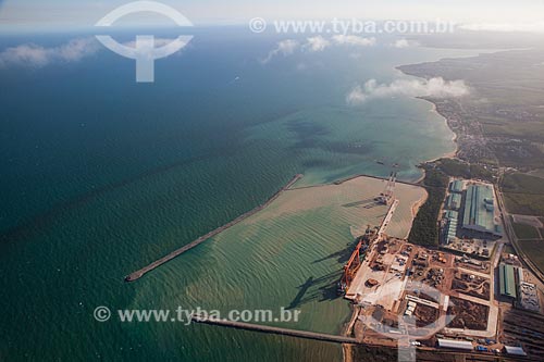  Aerial photo of the Jurong Aracruz Shipyard  - Aracruz city - Espirito Santo state (ES) - Brazil