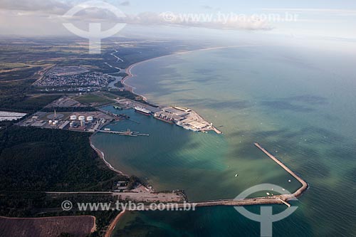  Aerial photo of the Port Terminal of Barra do Riacho  - Aracruz city - Espirito Santo state (ES) - Brazil