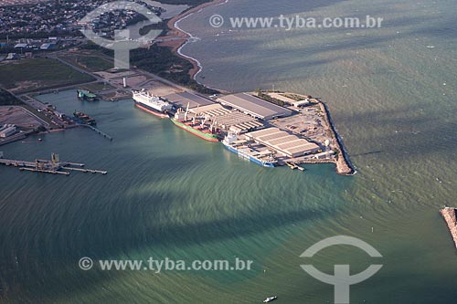  Aerial photo of the Port Terminal of Barra do Riacho  - Aracruz city - Espirito Santo state (ES) - Brazil