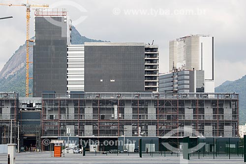  Building of the Main Press Center - part of the Rio 2016 Olympic Park - with the International Broadcasting Center in the background  - Rio de Janeiro city - Rio de Janeiro state (RJ) - Brazil