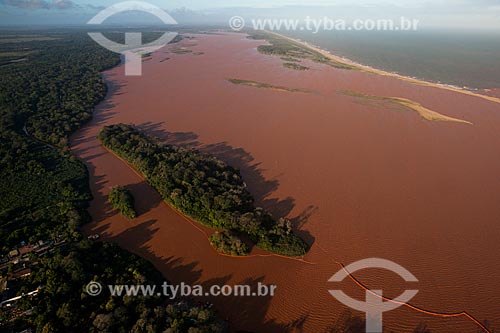 Doce River mouth after the dam rupture of the Samarco company mining rejects in Mariana city (MG)  - Linhares city - Espirito Santo state (ES) - Brazil