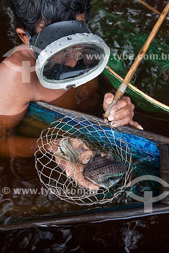  Detail of riverine fishing - Negro River  - Barcelos city - Amazonas state (AM) - Brazil