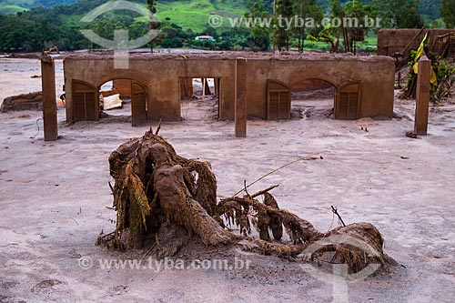  Ruin of house of the Paracatu de Baixo district after the dam rupture of the Samarco company mining rejects in Mariana city (MG)  - Mariana city - Minas Gerais state (MG) - Brazil