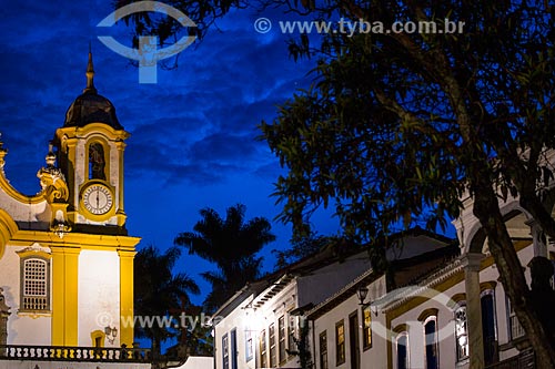  Detail of Matriz Church of Santo Antonio (1710) view from the Camara Street (Municipal Chamber Street)  - Tiradentes city - Minas Gerais state (MG) - Brazil
