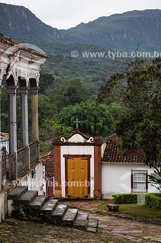  Passos da Paixao Chapel (1740) with the Tiradentes Municipal Chamber to the left  - Tiradentes city - Minas Gerais state (MG) - Brazil