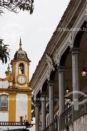  Detail of Matriz Church of Santo Antonio (1710) view from the Camara Street (Municipal Chamber Street)  - Tiradentes city - Minas Gerais state (MG) - Brazil