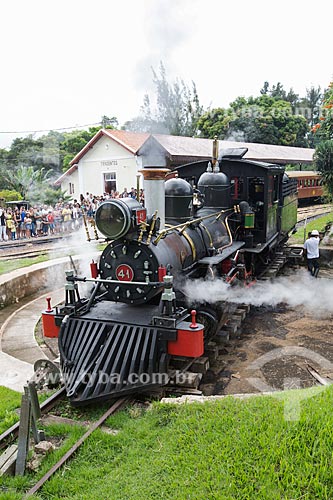  Courtyard of steam locomotive turning - place to reverse direction of the locomotive - with the Baldwin Locomotive Works, Philadelphia 38011 - USA (1912) - that makes the sightseeing between the cities of Tiradentes and Sao Joao del-Rei  - Tiradentes city - Minas Gerais state (MG) - Brazil