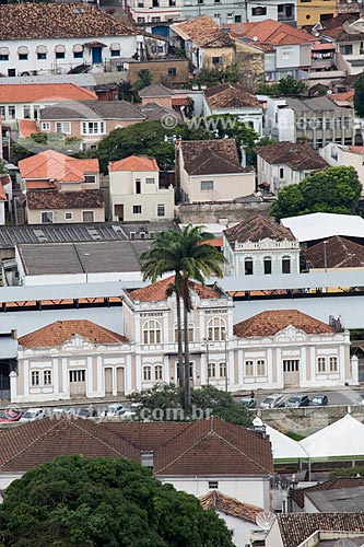  Vew of the old Sao Joao del-Rei Train Station - current Railway Museum of Sao Joao del-Rei - from Mirante of Christ  - Sao Joao del Rei city - Minas Gerais state (MG) - Brazil
