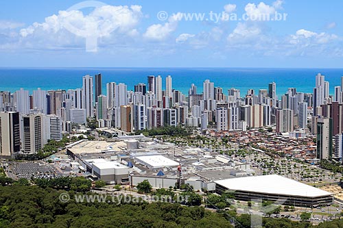  Aerial photo of the Rio Mar Mall  - Recife city - Pernambuco state (PE) - Brazil