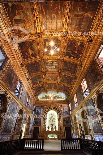  Inside of the Dourada Chapel (Golden Chapel) - 1724 - also knows as Novices Chapel - part of the Third order of Sao Francisco Convent  - Recife city - Pernambuco state (PE) - Brazil