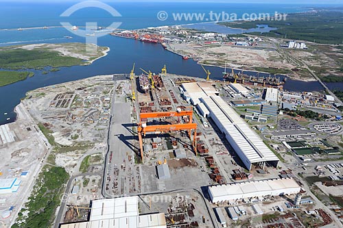  Aerial photo of the Atlantico Sul Shipyard - Port of Suape Complex  - Ipojuca city - Pernambuco state (PE) - Brazil