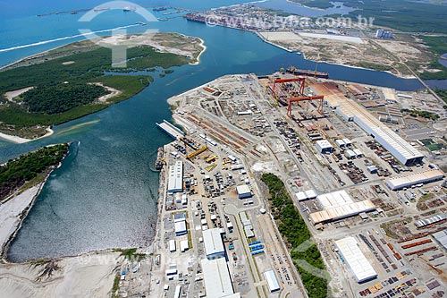  Aerial photo of the Atlantico Sul Shipyard - Port of Suape Complex  - Ipojuca city - Pernambuco state (PE) - Brazil