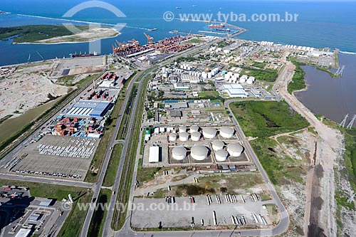  Aerial photo of the Suape Petrochemical - Port of Suape Complex  - Ipojuca city - Pernambuco state (PE) - Brazil