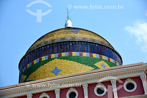  Detail of the dome of Amazon Theatre (1896)  - Manaus city - Amazonas state (AM) - Brazil